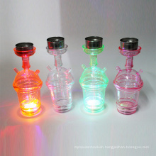 New Arrival Customized Colorful Smoking Accessories DG-07 Single Hose LED Plastic Cup Hookah Shisha